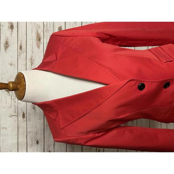 Barbour red corpcore business chic long sleeve single-breasted blazer Size 8 - Picture 2 of 8